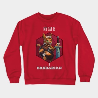RPG Cat Barbarian Crewneck Sweatshirt